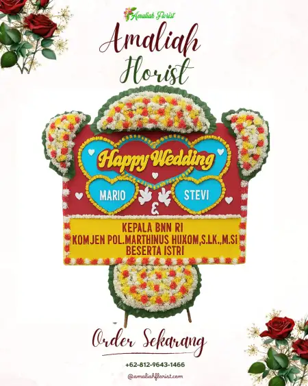Papan Bunga Pernikahan Tlekung